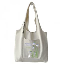 Túi tote túi vải canvas liền thân đeo vai có ngăn ngoài Flowers Rabbit đựng vừa a4 - tuicwh1213 7