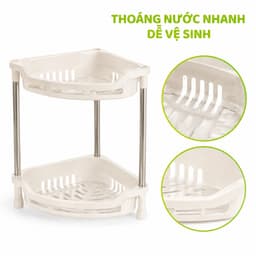 Kệ Đa Năng Tam Giác Khung Inox Hokori Ba Tầng Chắc Chắn Tiết Kiệm Không Gian Phù Hợp GD385 4