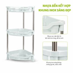 Kệ Đa Năng Tam Giác Khung Inox Hokori Ba Tầng Chắc Chắn Tiết Kiệm Không Gian Phù Hợp GD385 7