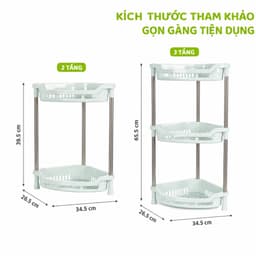 Kệ Đa Năng Tam Giác Khung Inox Hokori Ba Tầng Chắc Chắn Tiết Kiệm Không Gian Phù Hợp GD385 6