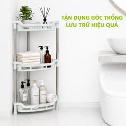 Kệ Đa Năng Tam Giác Khung Inox Hokori Ba Tầng Chắc Chắn Tiết Kiệm Không Gian Phù Hợp GD385 3