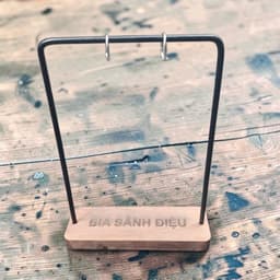 Standee Tencard Khung Sắt Đế Gỗ, Menu Để Bàn treo Menu A5 - Lamdecor miễn phí khắc tên theo yêu cầu 2