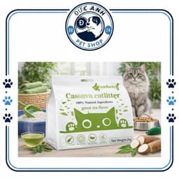 Cát Sắn vệ sinh cho mèo siêu hút , tiết kiệm , không bụi túi 2kg Hương sữa , Trà Xanh-DucAnhPetShop 2