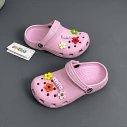 (Tặng Charm) Dép Sục Clog KENTO Cao Cấp Trẻ Em 4-12 Tuổi | Hỗ Trợ Vòm Chân, Chống Trơn.8008 6