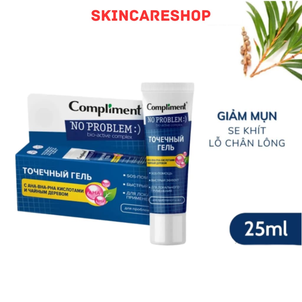 Gel Chấm Mụn Compliment SOS No Problem AHA BHA PHA 25g