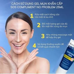 Gel Chấm Mụn Compliment SOS No Problem AHA BHA PHA 25g 3