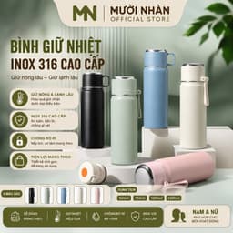 Bình Giữ Nhiệt 4 Lớp Chất Liệu Inox 316 Giữ Nhiệt Tới 12h Dung Tích 500ml Có Quai Cầm Tiện Lợi 1