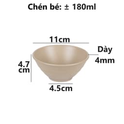 Combo Bát Loe Việt Nhật Chén Ăn Cơm Nhựa Cao Cấp 6805/6, Bộ Chén Đựng Cơm Canh Gia Đình - TADAHOME 3