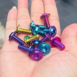 COMBO 5 Ốc Titan 6li15 DÙ MỎNG dẹp gắn ĐĨA trước Vario , AB và dàn áo xe máy siêu đẹp 1