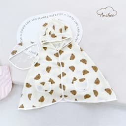 Áo Choàng Chống Nắng Cho Bé Vải Xô Muslin Mềm Mại, Thoáng Khí cho bé từ 0-6 tuổi 7