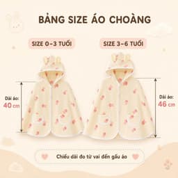 Áo Choàng Chống Nắng Cho Bé Vải Xô Muslin Mềm Mại, Thoáng Khí cho bé từ 0-6 tuổi 2