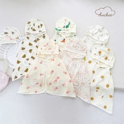 Áo Choàng Chống Nắng Cho Bé Vải Xô Muslin Mềm Mại, Thoáng Khí cho bé từ 0-6 tuổi 3