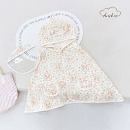 Áo Choàng Chống Nắng Cho Bé Vải Xô Muslin Mềm Mại, Thoáng Khí cho bé từ 0-6 tuổi 9