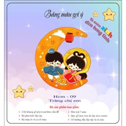 [ĐÈN LỒNG GỖ TRUNG THU TÔ MÀU] Sét Làm Lồng Đèn Trung Thu Tô Màu Mẫu Mới Cho Bé quà tặng học sinh hanmade sáng tạo 8