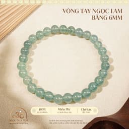 Ngọc Đan Tâm - Vòng Tay Ngọc Lam Cao Băng 6mm 1