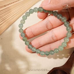 Ngọc Đan Tâm - Vòng Tay Ngọc Lam Cao Băng 6mm 6