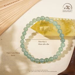 Ngọc Đan Tâm - Vòng Tay Ngọc Lam Cao Băng 6mm 2