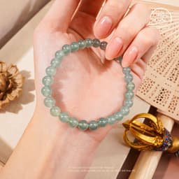 Ngọc Đan Tâm - Vòng Tay Ngọc Lam Cao Băng 6mm 9