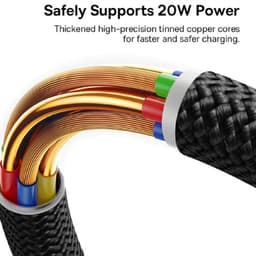 Cáp sạc nhanh Baseus Dura C to L 20W 1m Chính Hãng 3
