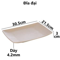 Combo Đĩa Chữ Nhật Vân Gỗ Việt Nhật Đĩa 1180/1/2/3, Khay Đựng Thức Ăn Hoa Quả Sang Trọng - TADAHOME 9
