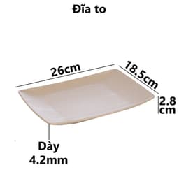Combo Đĩa Chữ Nhật Vân Gỗ Việt Nhật Đĩa 1180/1/2/3, Khay Đựng Thức Ăn Hoa Quả Sang Trọng - TADAHOME 8