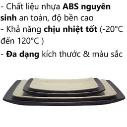 Combo Đĩa Chữ Nhật Vân Gỗ Việt Nhật Đĩa 1180/1/2/3, Khay Đựng Thức Ăn Hoa Quả Sang Trọng - TADAHOME 2