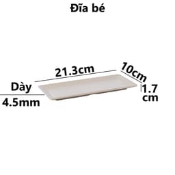 Combo Đĩa Chữ Nhật Vân Gỗ Việt Nhật Đĩa Nhựa 1184/5/6, Khay Đựng Thức Ăn Bánh Kẹo Đẹp - TADAHOME 6