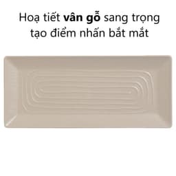 Combo Đĩa Chữ Nhật Vân Gỗ Việt Nhật Đĩa Nhựa 1184/5/6, Khay Đựng Thức Ăn Bánh Kẹo Đẹp - TADAHOME 2