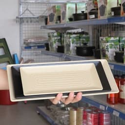 Combo Đĩa Chữ Nhật Vân Gỗ Việt Nhật Đĩa Nhựa 1184/5/6, Khay Đựng Thức Ăn Bánh Kẹo Đẹp - TADAHOME 5