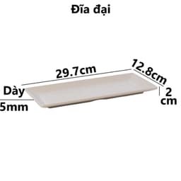 Combo Đĩa Chữ Nhật Vân Gỗ Việt Nhật Đĩa Nhựa 1184/5/6, Khay Đựng Thức Ăn Bánh Kẹo Đẹp - TADAHOME 8