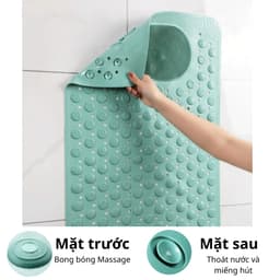 Thảm nhà tắm chống trượt massage chân chất liệuTPE+PVCcao cấp,hút chân không treo tường,có lỗ thoát nước nhanh chóng 6