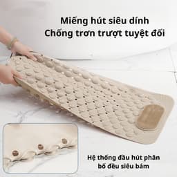 Thảm nhà tắm chống trượt massage chân chất liệuTPE+PVCcao cấp,hút chân không treo tường,có lỗ thoát nước nhanh chóng 9