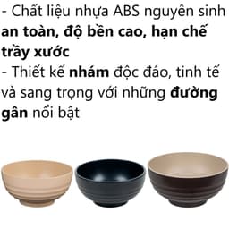 Combo Bát Cơm Thái Việt Nhật Chén Nhựa 6830/2/3, Bộ Chén Đựng Cơm Canh Gia Đình Cao Cấp - TADAHOME 2