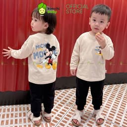 [10-29KG] Bộ Dài Tay Cho Bé Trai KIMCHIBABY Vải Cotton Cao Cấp 190gsm Họa Tiết Bluey, Đồ Bộ Cho Bé Mặc Thu Đông KD607 3