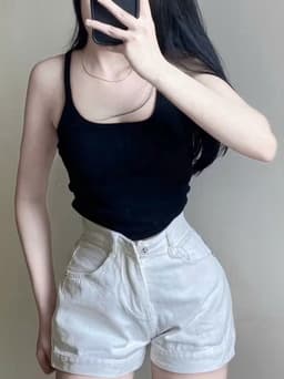 Quần Short Jean Nữ Bacsic Lưng Cao , Form Chữ A Tôn Dáng , Năng Động Cho Mùa Hè 3