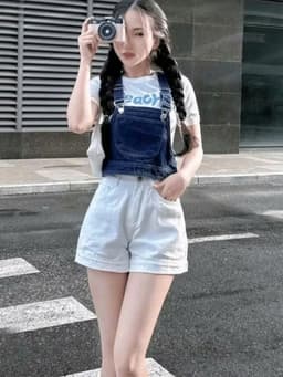 Quần Short Jean Nữ Bacsic Lưng Cao , Form Chữ A Tôn Dáng , Năng Động Cho Mùa Hè 8