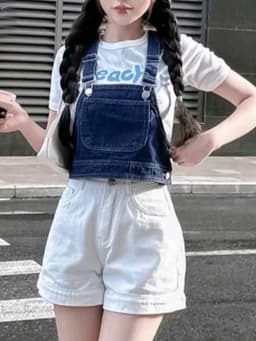 Quần Short Jean Nữ Bacsic Lưng Cao , Form Chữ A Tôn Dáng , Năng Động Cho Mùa Hè 9