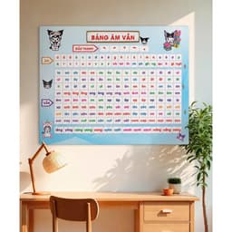 Bảng Học Âm Vần & Bảng Cộng Trừ - Kích thước lớn, Poster dán tường Chuẩn Bộ Kết Nối Tri Thức Cho Bé Lớp 1 3