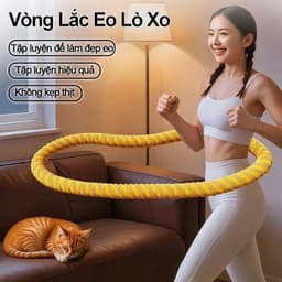 [2,5KG] Vòng Lắc Eo Lò Xo Bọc Vải Dệt Kim Mềm – Chất Liệu Thép Cao Cấp, Giảm Mỡ Bụng, Không Kẹp Da 6