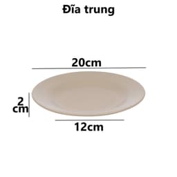 Combo Đĩa Phíp Tròn Trơn Việt Nhật Nhựa 1208-2/-3, Bộ Đĩa Đựng Thức Ăn Hoa Quả Bánh Kẹo - TADAHOME 3