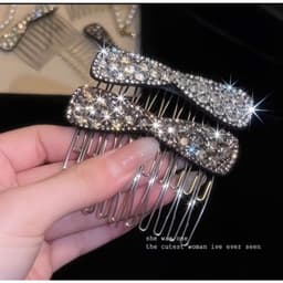 Xược tóc lược cài tóc tạo kiểu đính nơ nhiều màu ngọt ngào cho Nữ 3