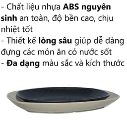 Combo Đĩa Bầu Dục Thái Việt Nhật Đĩa Nhựa 1253/4, Bộ Đĩa Đựng Hải Sản Thức Ăn Bền Đẹp - TADAHOME 2