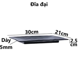 Combo Đĩa Chữ Nhật Vân Sần Việt Nhật Đĩa Nhựa 1187/8, Khay Đựng Thức Ăn Hoa Quả Bánh Kẹo - TADAHOME 4