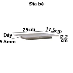 Combo Đĩa Chữ Nhật Vân Sần Việt Nhật Đĩa Nhựa 1187/8, Khay Đựng Thức Ăn Hoa Quả Bánh Kẹo - TADAHOME 3