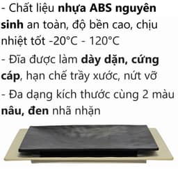 Combo Đĩa Chữ Nhật Vân Sần Việt Nhật Đĩa Nhựa 1187/8, Khay Đựng Thức Ăn Hoa Quả Bánh Kẹo - TADAHOME 2
