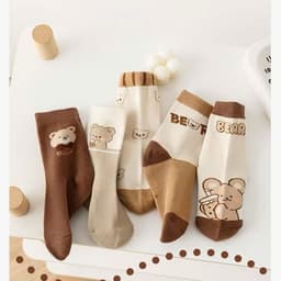 [COMBO] Set 10 ĐôiTấtTrẻ Em set Họa Tết Gấu Xinh Xắn Chất Liệu Cotton Mềm Mịn Co giãn Dành Cho Bé Đến 12 Tuổi 9