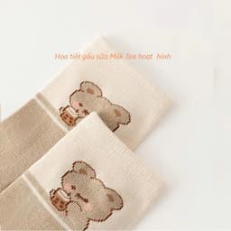 [COMBO] Set 10 ĐôiTấtTrẻ Em set Họa Tết Gấu Xinh Xắn Chất Liệu Cotton Mềm Mịn Co giãn Dành Cho Bé Đến 12 Tuổi 7