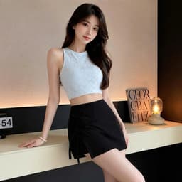 Chân váy nữ dáng chữ A thắt nơ Hàn Quốc g V7300 - Fashion 73 4