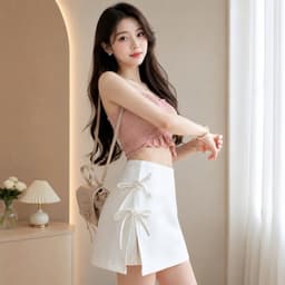 Chân váy nữ dáng chữ A thắt nơ Hàn Quốc g V7300 - Fashion 73 3