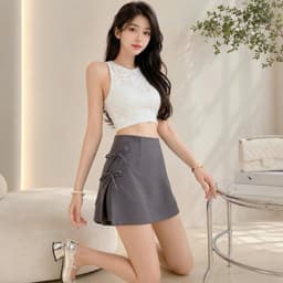 Chân váy nữ dáng chữ A thắt nơ Hàn Quốc g V7300 - Fashion 73 7